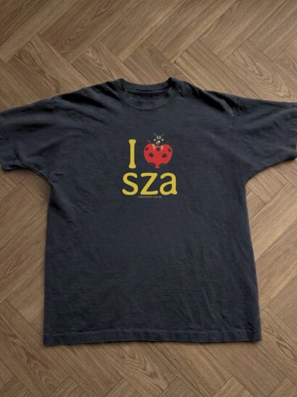 I Heart SZA Kids Graphic T-Shirt - Black with Red & Yellow Design